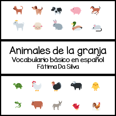 Farm Animals in Spanih – Basic Vocabulary Learning Pack